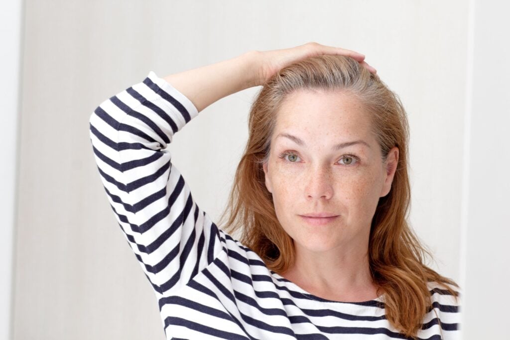 Woman feeling like herself again after hormone therapy