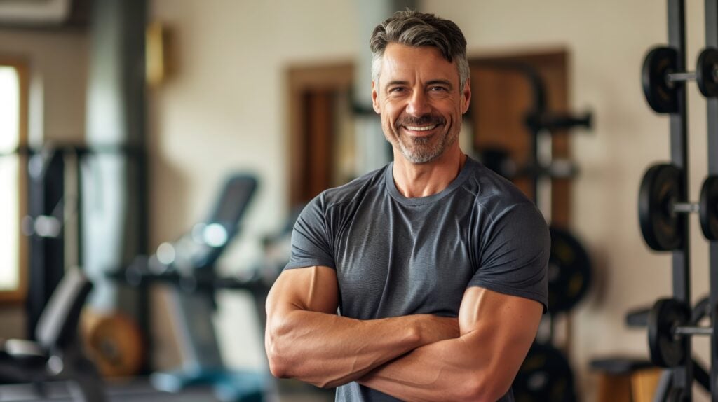 Healthy, active man in his forties